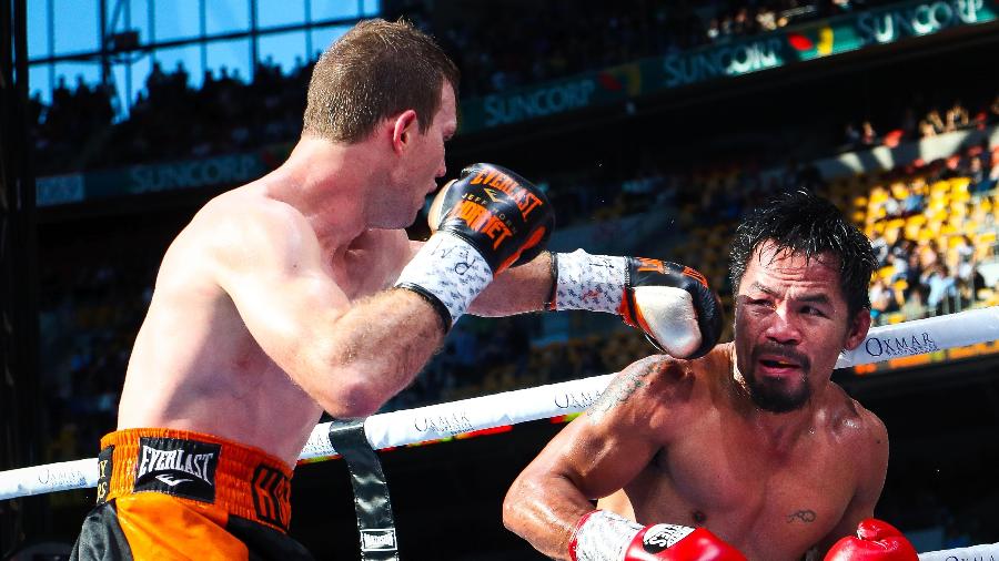 Pacquiao foi derrotado por Jeff Horn na Austrália - AFP PHOTO / Patrick HAMILTON