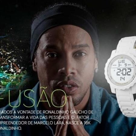 Ronaldinho em campanha publicitária da 18KRonaldinho - Divulgação