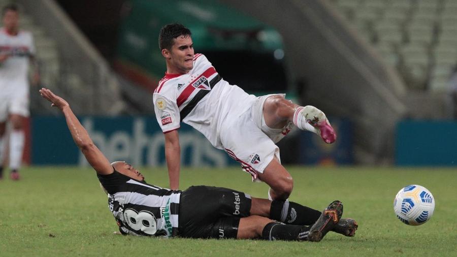 Rodrigo Nestor, jogador do São Paulo, no jogo contra o Ceará, pelo Brasileirão - Rubens Chiri/São Paulo FC