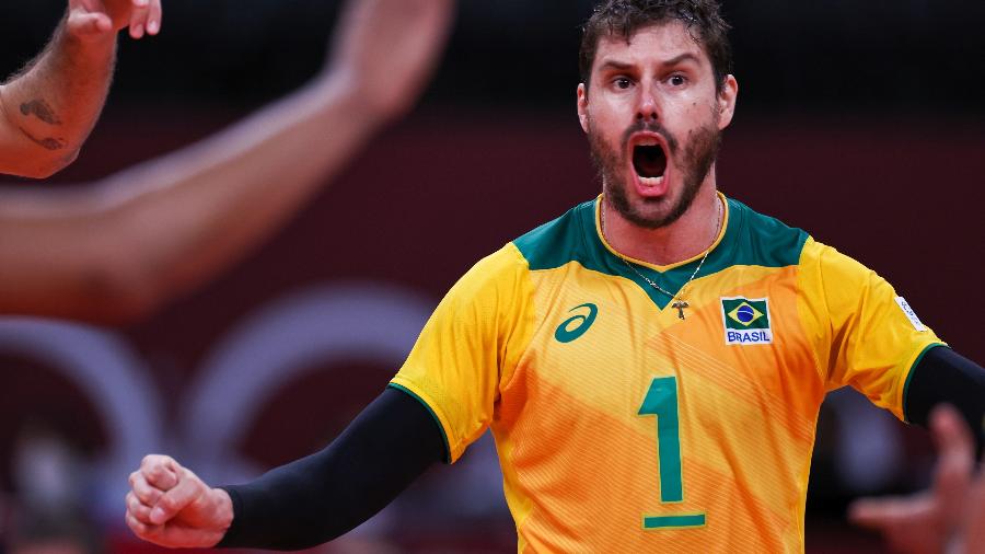 Bruninho, da seleção masculina de vôlei, que ficou em 4º lugar nas Olimpíadas de Tóquio - Jonne Roriz/COB