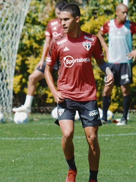 Rodrigo Nestor, do São Paulo, em treino no CT da Barra Funda - Fellipe Lucena / saopaulofc