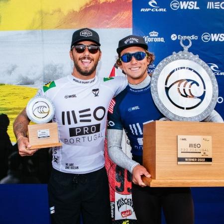 Brasileiro Filipe Toledo e americano Griffin Colapinto: rivais dentro d"água, mas amigos fora dela - WSL