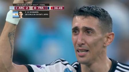 Copa 2022: Di María se emociona após marcar pela Argentina na final