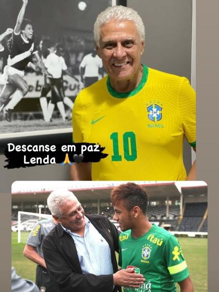 Neymar homenageia Roberto Dinamite nas redes sociais - Reprodução/Instagram