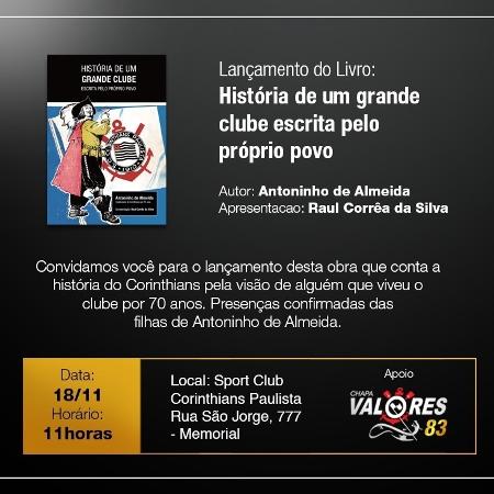 Lançamento livro sobre a história do Corinthians