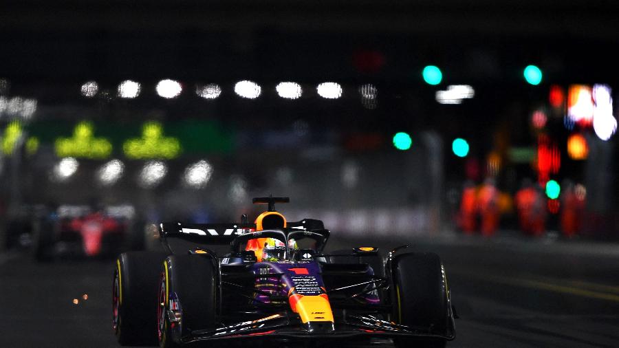 Fórmula 1: Max Verstappen, durante a corrida em Las Vegas