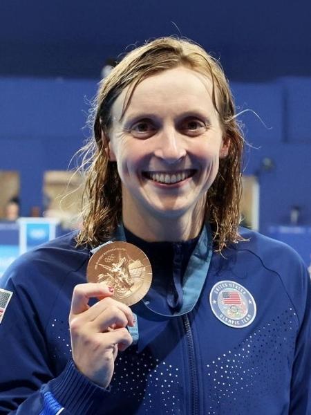 Katie Ledecky conquistou a medalha de bronze nos 400m livre em Paris