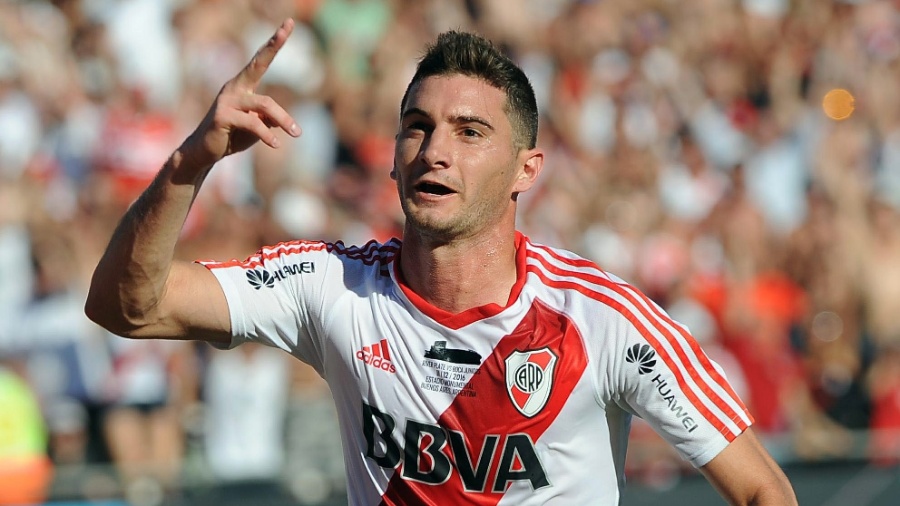Lucas Alario comemora gol com a camisa do River Plate - Xinhua/Alfredo Luna/TELAM