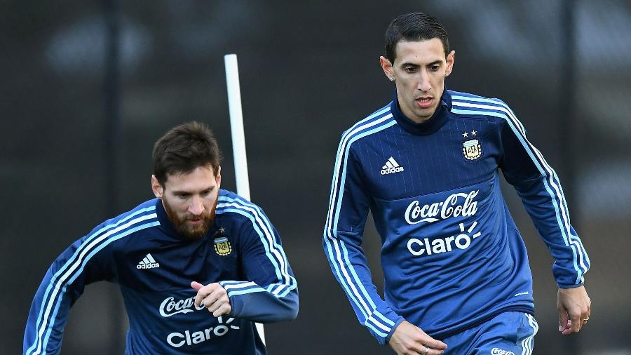 Messi e Di María atuam há anos lado a lado na seleção argentina, mas meia do PSG quer mais tempo com o camisa 10 - Quinn Rooney/Getty Images