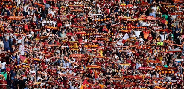 Torcida da Roma - Paolo Bruno/Getty Images - Paolo Bruno/Getty Images