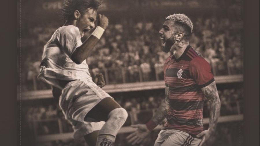 Gabigol comemorou ao alcançar a marca de 43 gols na temporada, melhor marca de Neymar em um ano - Reprodução/ Instagram