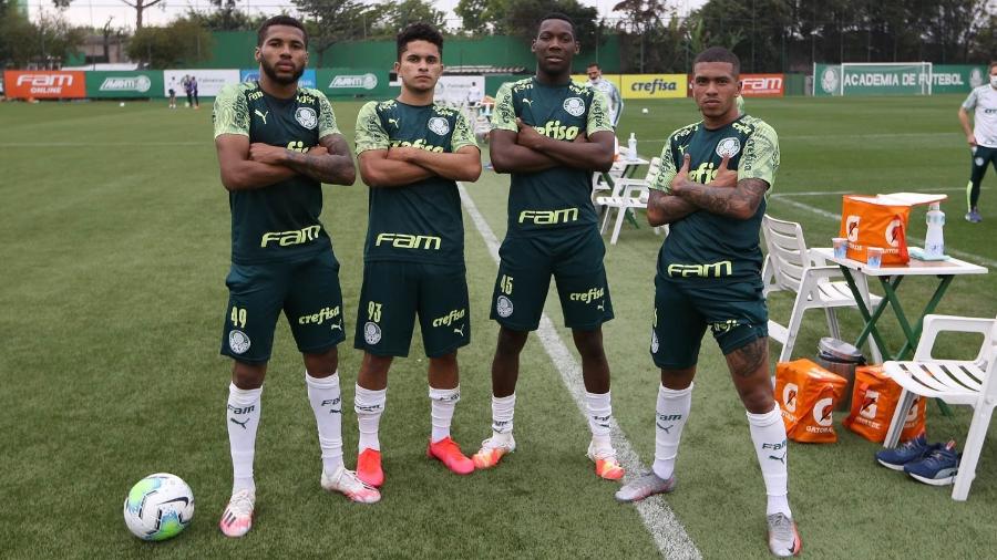 Wesley, Gabriel Silva, Patrick de Paula e Esteves, garotos promovidos do Palmeiras - Cesar Greco