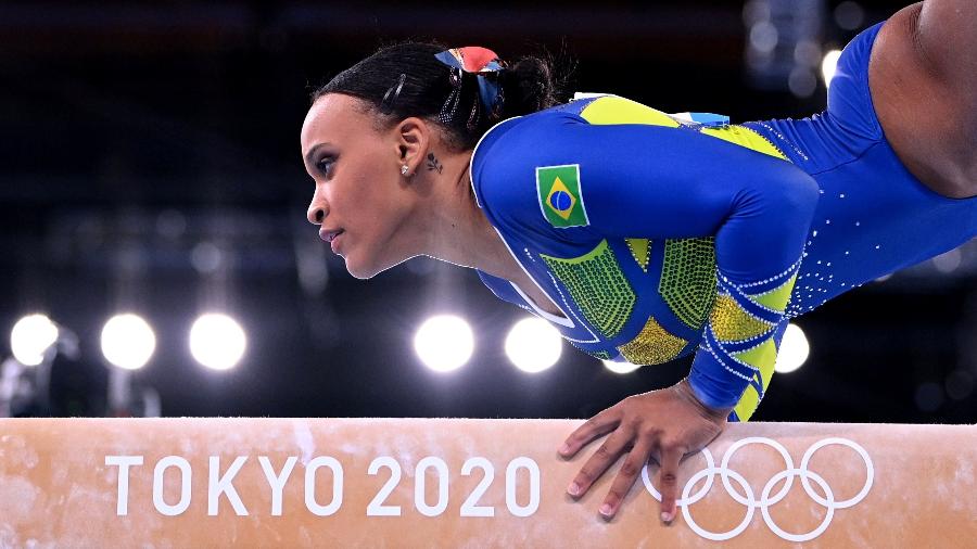 29.jul.2021 - A atleta brasileira Rebeca Andrade conquista a medalha de prata na ginástica - Dylan Martinez/Reuters