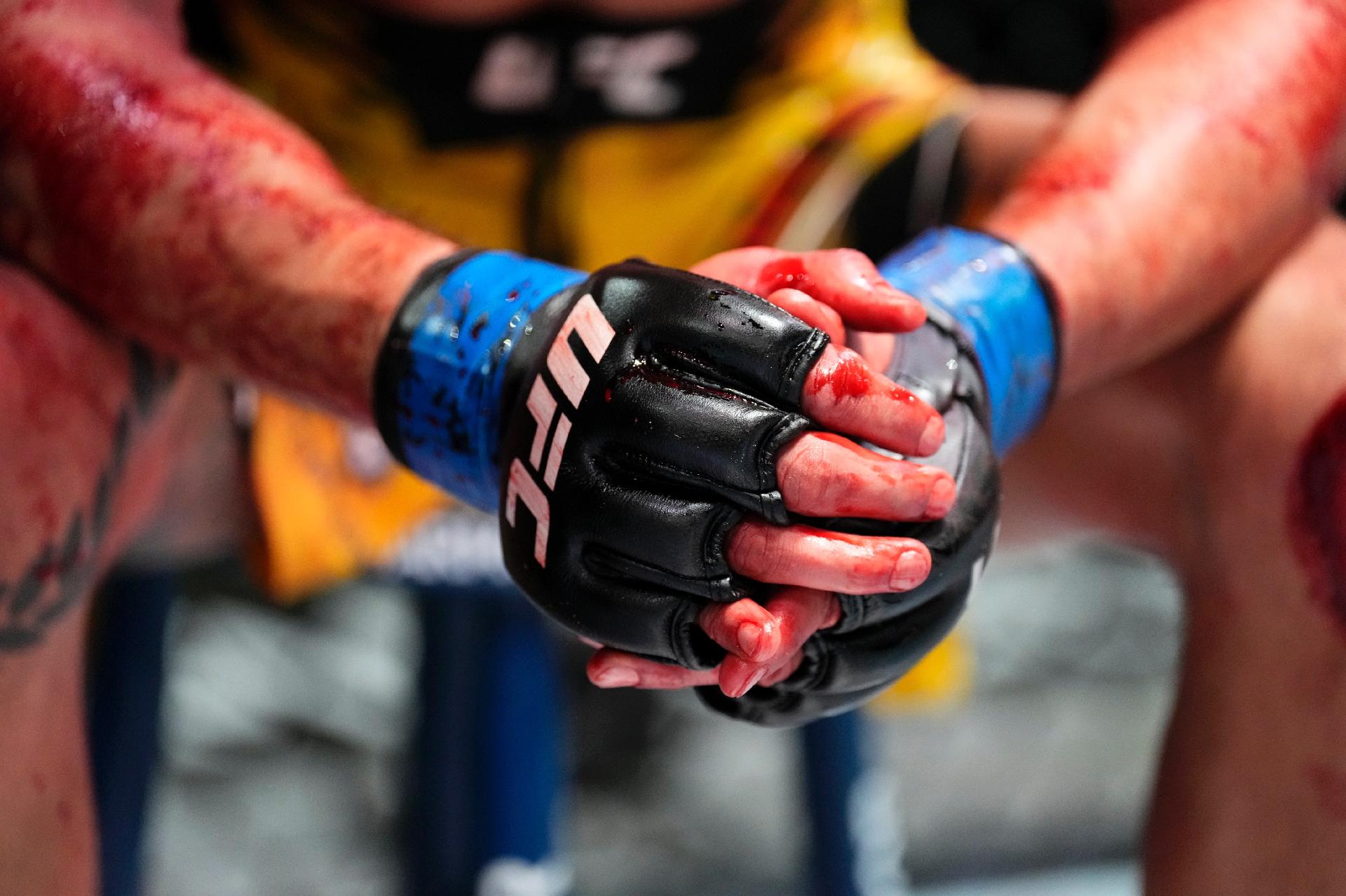 Joel Álvarez foi nocauteado por Arman Tsarukyan, ontem no UFC Vegas 49 - Chris Unger/Zuffa LLC