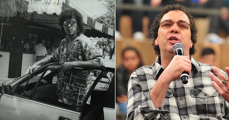 Walter Casagrande como jogador roqueiro e mais recentemente, como comentarista da Globo - Arte/UOL