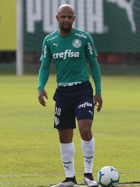 Felipe Melo em treino do Palmeiras na Academia de Futebol - Cesar Greco/Ag. Palmeiras/Divulgação