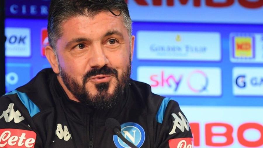 Gattuso, técnico do Napoli, comparou a dificuldade em vencer o Barcelona com escalar o Monte Everest - Divulgação/Napoli