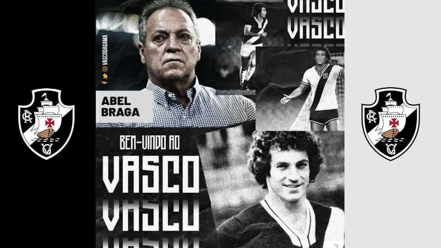 Técnico Abel Braga será apresentado pelo Vasco amanhã (18) em São Januário - Reprodução / Twitter do Vasco