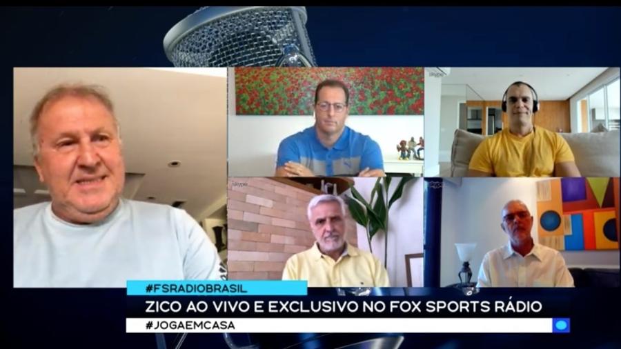 Fox Sports abre programa com Zico pelas redes sociais - Reprodução