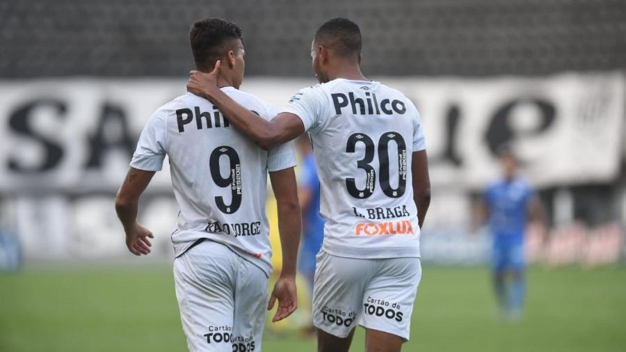 Kaio Jorge e Lucas Braga deram tranquilidade para o Santos contra o São Bento na Vila Belmiro - Ivan Storti/Santos FC
