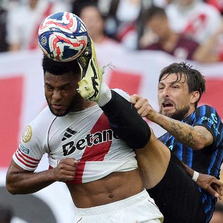 Borja em ação durante Inter de Milão x River Plate, jogo do Mundial