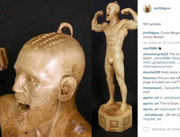 Artista norte-americano fez estátua de Conor McGregor - Reprodução/Instagram