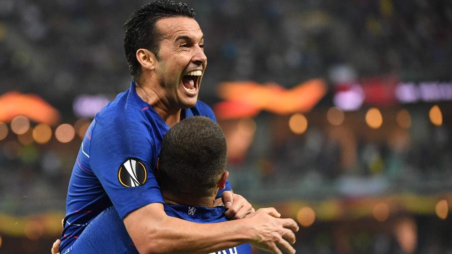 Pedro e Hazard marcaram na decisão da Liga Europa - Ozan Kose/AFP