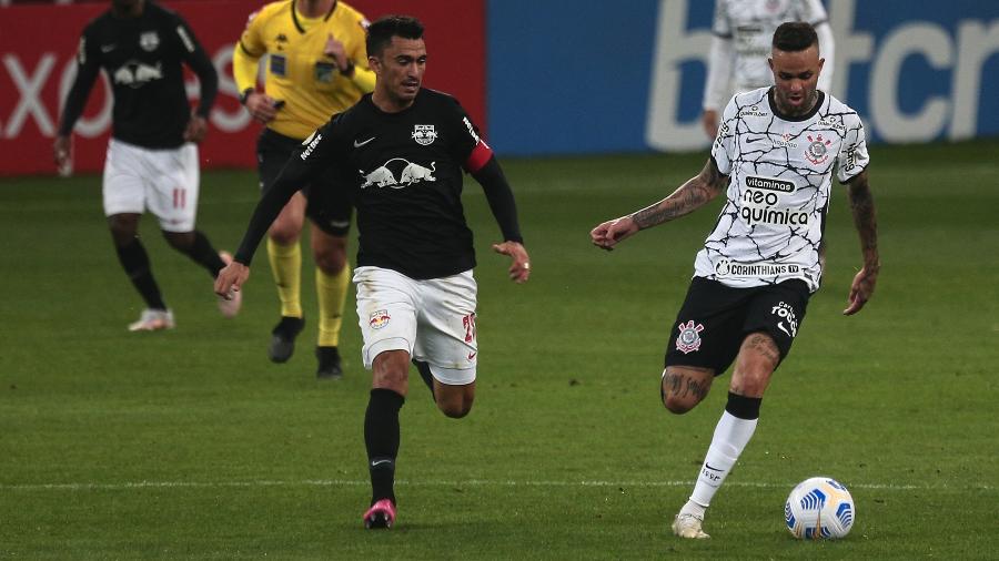 Luan em ação durante partida entre Corinthians e RB Bragantino, pelo Brasileirão 2021. - Ettore Chiereguini/AGIF