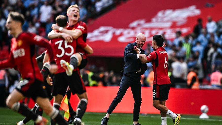 Manchester United comemora título da Copa da Inglaterra em Wembley