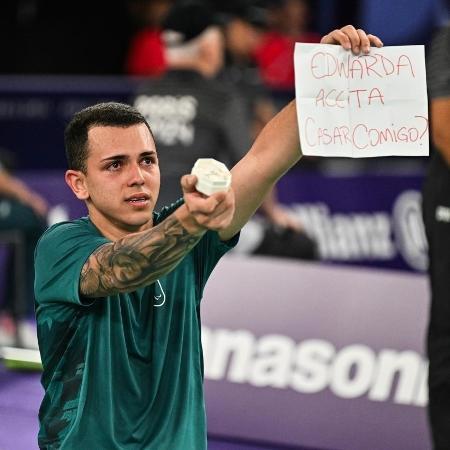 Paralimpíadas 2024: Rogério Oliveira pediu Edwarda Dias após jogo no badminton