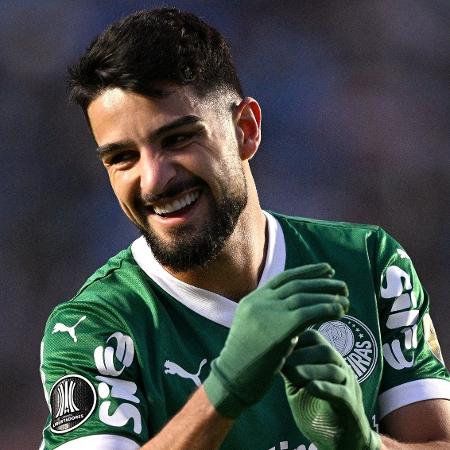 Flaco López comemora gol marcado pelo Palmeiras contra o Bolívar na Libertadores Flaco López comemora gol marcado pelo Palmeiras contra o Bolívar na Libertadores