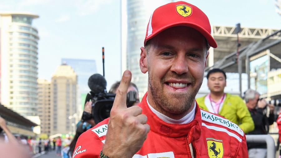 Sebastian Vettel conquistou a pole na classificação do GP do Azerbaijão - KIRILL KUDRYAVTSEV/AFP