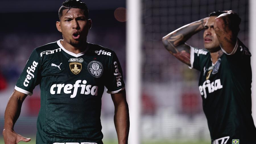 Rony e Dudu lamentam durante São Paulo x Palmeiras, jogo da Copa do Brasil - Ettore Chiereguini/AGIF