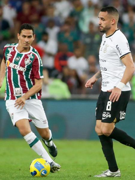 Renato Augusto, do Corinthians, e Ganso, do Fluminense, no Maracanã, em jogo pela semifinal da Copa do Brasil - Rodrigo Coca/Agência Corinthians