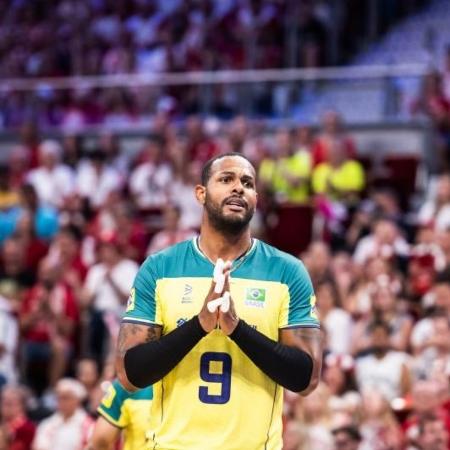 Leal, ponteiro da seleção brasileira de vôlei