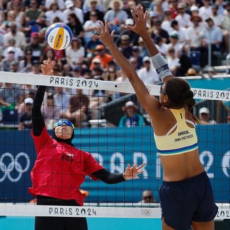 Brasil x Egito, no vôlei de praia em Paris 2024