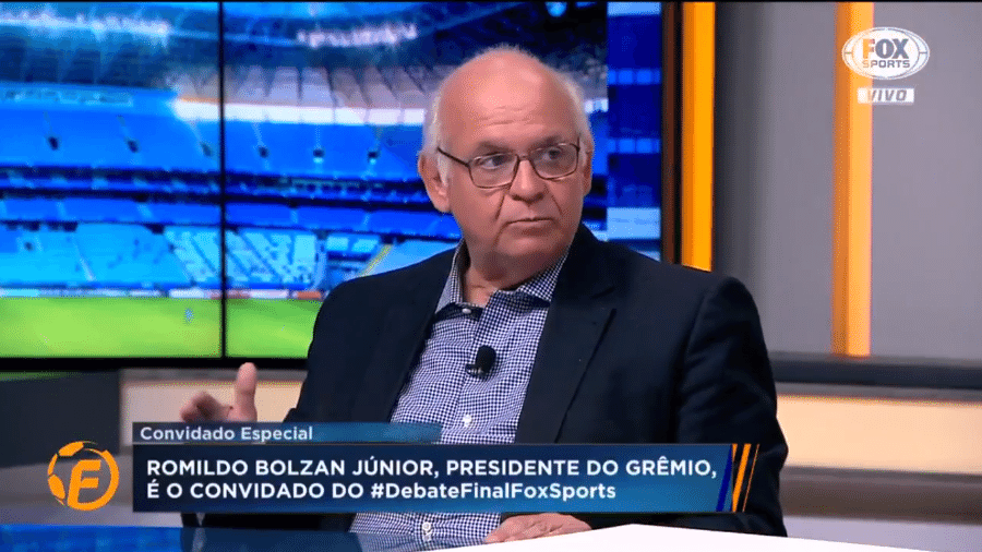 O presidente do Grêmio Romildo Bolzan  - Reprodução