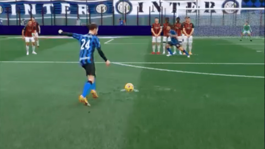 Fifa recria gol de Eriksen pela Inter de Milão - Reprodução Twitter