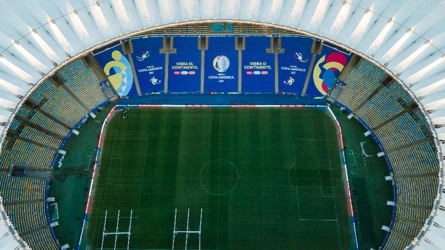 Maracanã recebeu uma decoração especial para receber a final entre Argentina x Brasil na Copa América - Thiago Ribeiro/AGIF