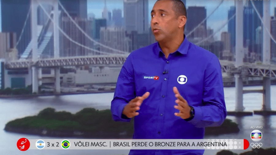 Serginho, do vôlei, comentando a derrota do Brasil contra a Argentina nos Jogos Olímpicos de Tóquio - Transmissão 