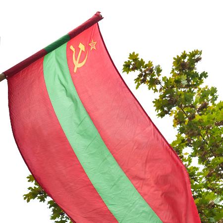 Bandeira da Transnístria, na Moldávia