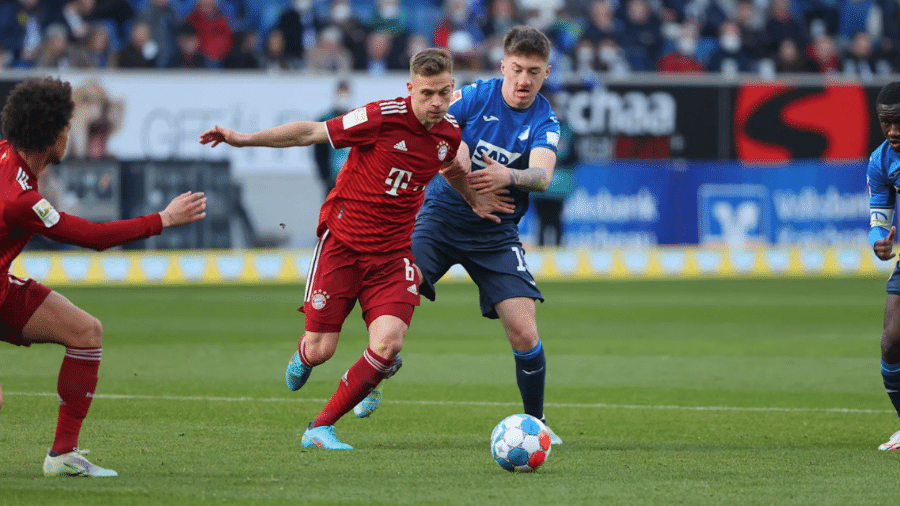 Kimmich, do Bayern de Munique durante empate com o Hoffenheim  - Divulgação/FC Bayern