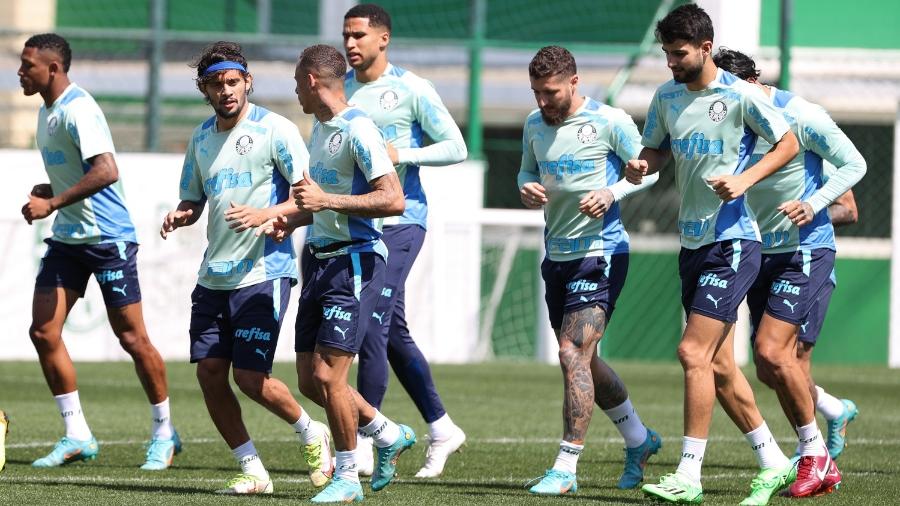 Jogadores do Palmeiras treinam na Academia de Futebol  - FABIO MENOTTI