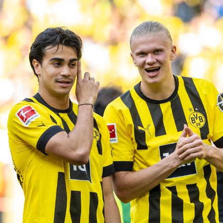 Reinier e Haaland foram companheiros no Borussia Dortmund - David Inderlied/picture alliance via Getty Images
