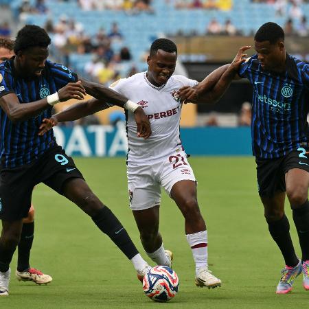 Arias em ação durante jogo entre Fluminense e Inter de Milão no Mundial Arias em ação durante jogo entre Fluminense e Inter de Milão no Mundial