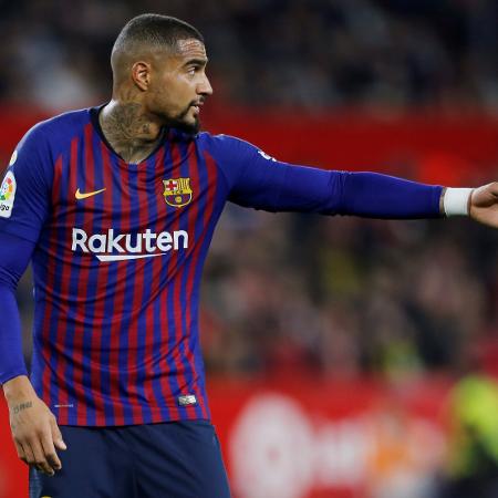 Boateng, durante estreia pelo Barcelona