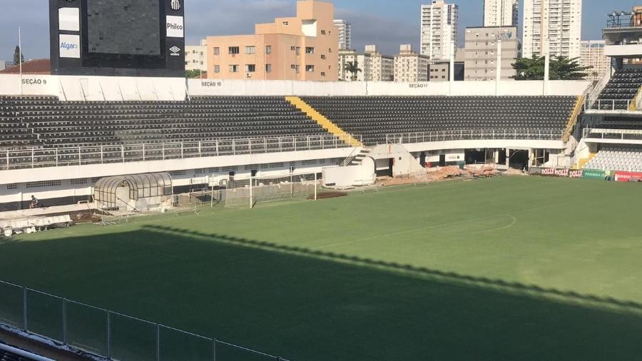 Estádio Vila Belmiro passou por reforma para necessárias manutenções - Reprodução