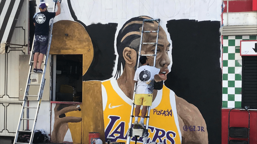 Kawhi ganha desenho em muro de Los Angeles - Reprodução