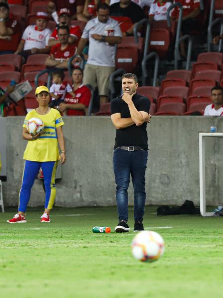 Eduardo Coudet comanda o Internacional em jogo contra o Brasil de Pelotas pelo Gauchão 2020 - Maxi Franzoi/AGIF