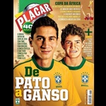 Paulo Henrique Ganso e Alexandre Pato na capa da Revista Placar de julho de 2010 - undefined